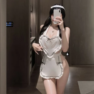 🩷sexy baby🩷ชุดเดรสเข้ารูปเปลือยหลัง ชุดนอน cosplay ชุดเมด เชือกผูก เชือกผูกคอ ราคาถูก ส่งไวจากไทย