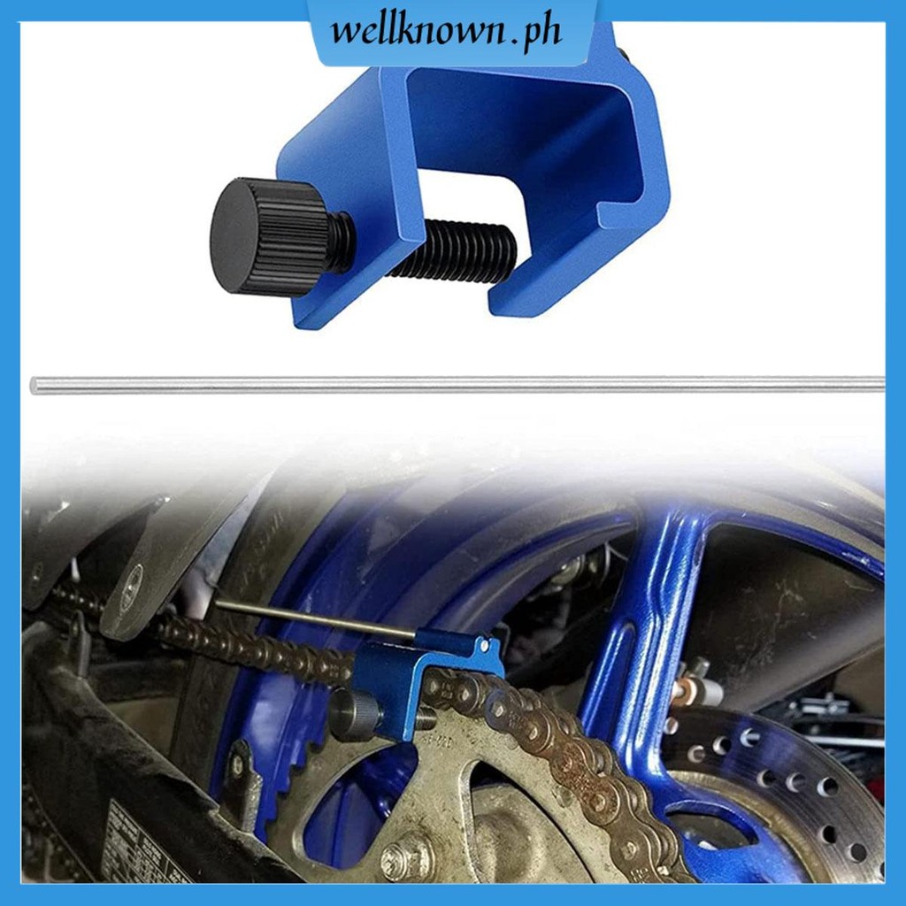 รถจักรยานยนต์โซ่การจัดตําแหน่งเครื่องมืออลูมิเนียมอัลลอยด์อย่างรวดเร็วเฟืองที่ถูกต้องโซ่ปรับเครื่องม