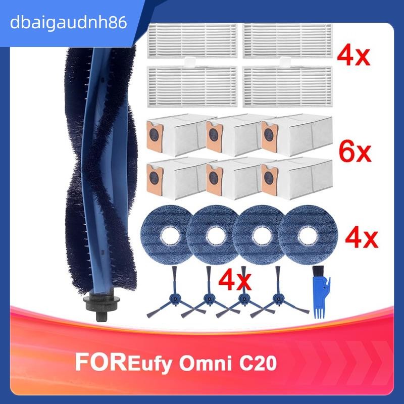READY STOCK ชุดอะไหล่ทดแทนสําหรับ Eufy Omni C20 ถุงเก็บฝุ่นสําหรับEufy Omni C20 ชิ้นส่วนเครื่องดูดฝุ
