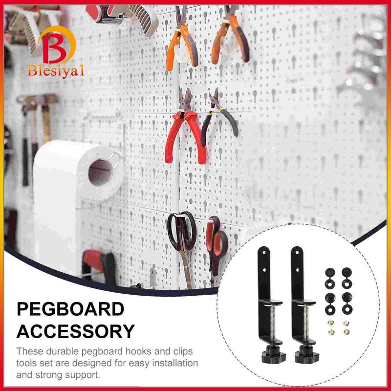 [Blesiya] 2 ชิ้น Pegboard Desk Mount Clamp Stand คลิปหนีบโต๊ะสําหรับ Office Kitchen Home