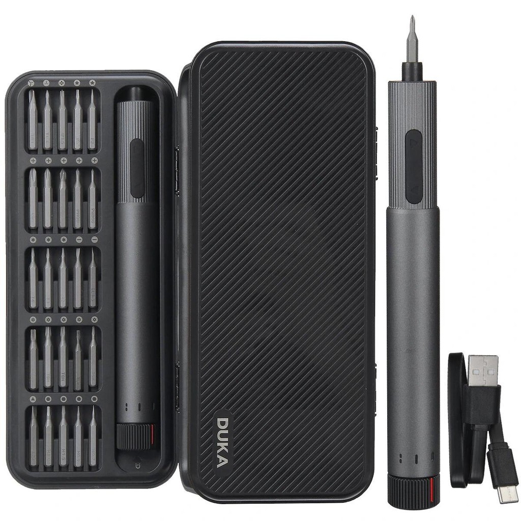 XIAOMI AtuMan DUKA E2 210RPM ชุดไขควงไฟฟ้าที่มีความแม่นยําพร้อมการปรับความเร็วคู่ 25 หัวไขควงเหมาะสํ