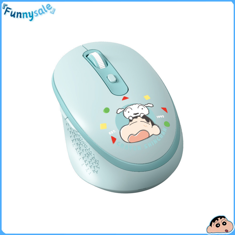 ชุดคีย์บอร์ดและเมาส์ไร้สาย 2.4G เครยอนชินจังน่ารัก – ปุ่มเงียบ, ตัวรับสัญญาณ USB, เหมาะสําหรับเวิร์กสเตชันโฮมออฟฟิศ - รูปที่ 6