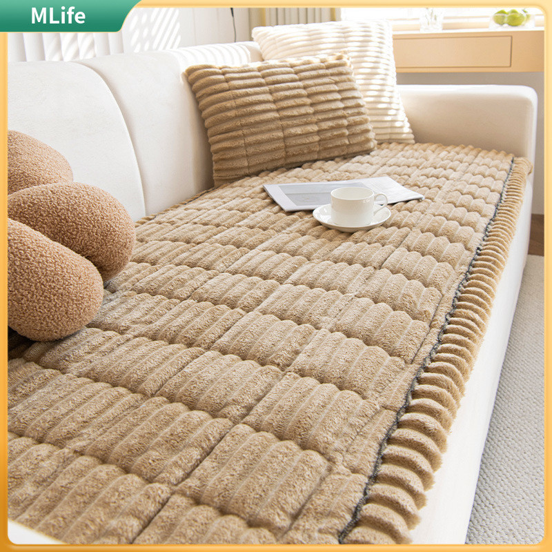 【MLife】ผ้าลูกฟูก โซฟา ผ้ากํามะหยี่ขนนิ่ม เบาะโซฟา 1 2 3 4 ที่นั่ง หนา ใหม่ กันลื่น เบาะรองนั่ง ปลอกโซฟา ราคา ถูกที่สุด ดีลบีเคเค แกลเลอรีภาพที่ 7