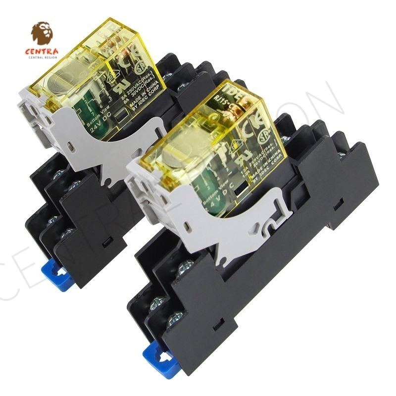 IDEC และ Quan RJ2S-CL-D24 8ฟุต AC220V บางรีเลย์กลาง RJ1S-CL-D24 5ฟุต12