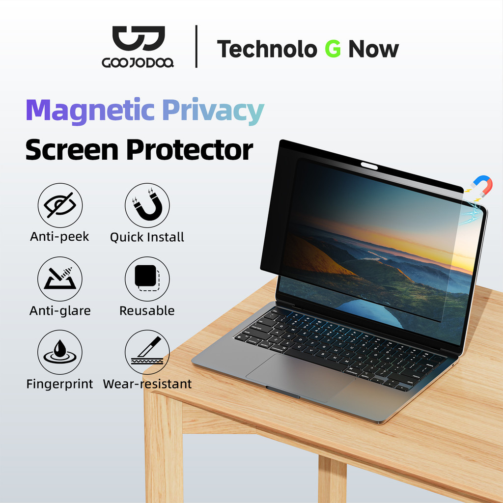 GOOJODOQ Laptop Magnetic Anti Peeping Film Easy to Install and Remove Anti-glare Eye-protection Excellent privacy
