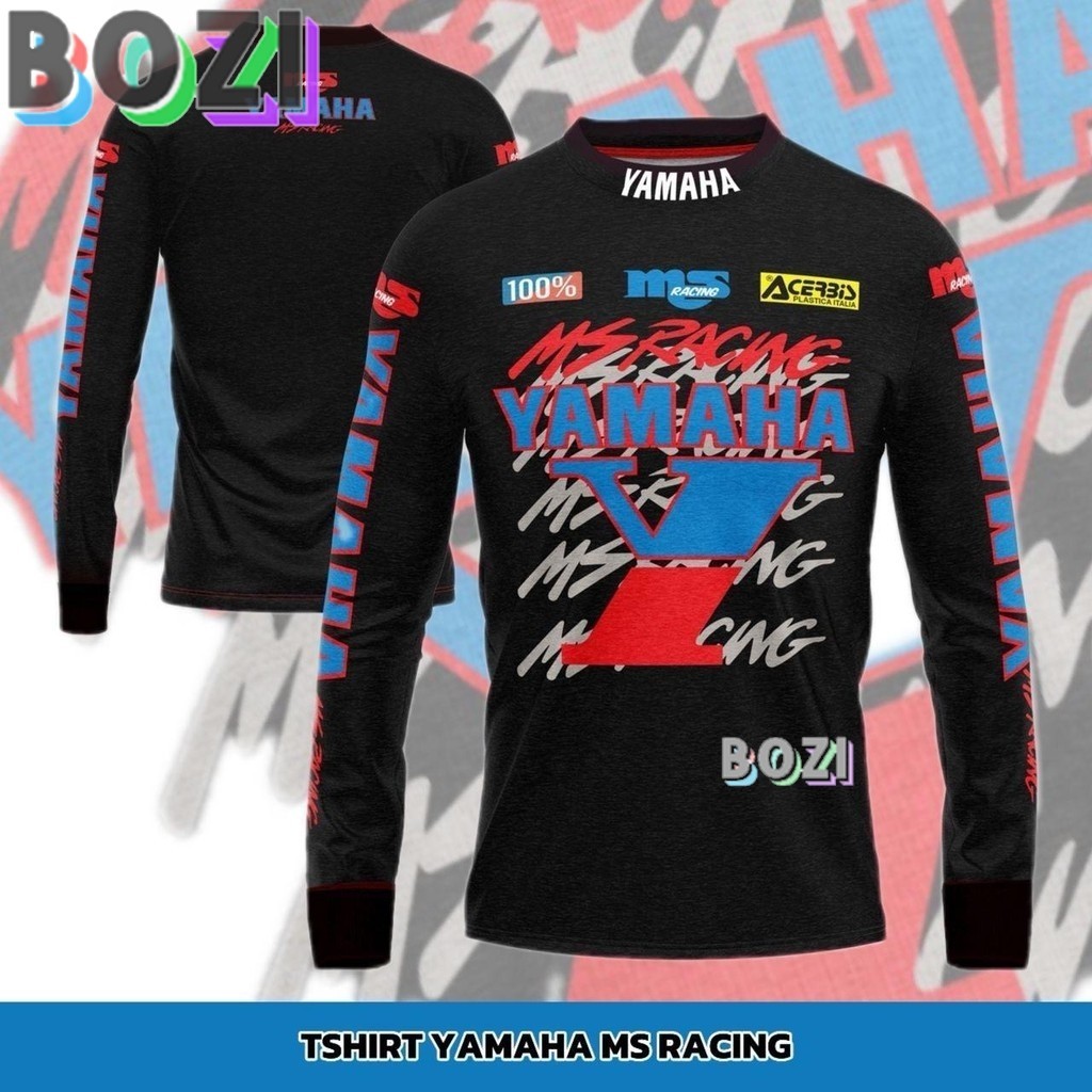 TSHIRT YAMAHA MS RACING VTG - ผ้าพรุน - แขนยาว - คอปกสูง