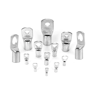 60/120 ชิ้น Heavy Duty Wire Lug แบตเตอรี่รอบสาย Crimp สารพันชุด Bare Tined ทองแดงแหวน Terminal พร้อมความร้อนหดท่อ