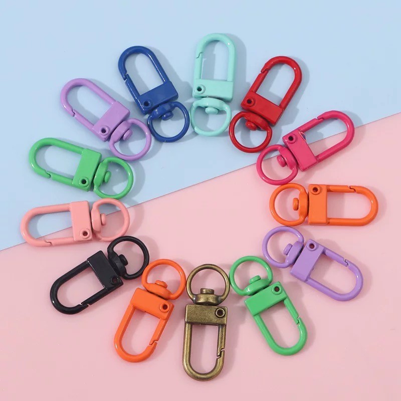 10ชิ้นที่มีคุณภาพสูงที่มีสีสันโลหะผสมสแน็ปกุ้งก้ามกรามจับมือตะขอพวงกุญแจผลการค้นหาสําหรับ ทําเอง สินค้าถักสร้อยคอสร้อยข้อมือ