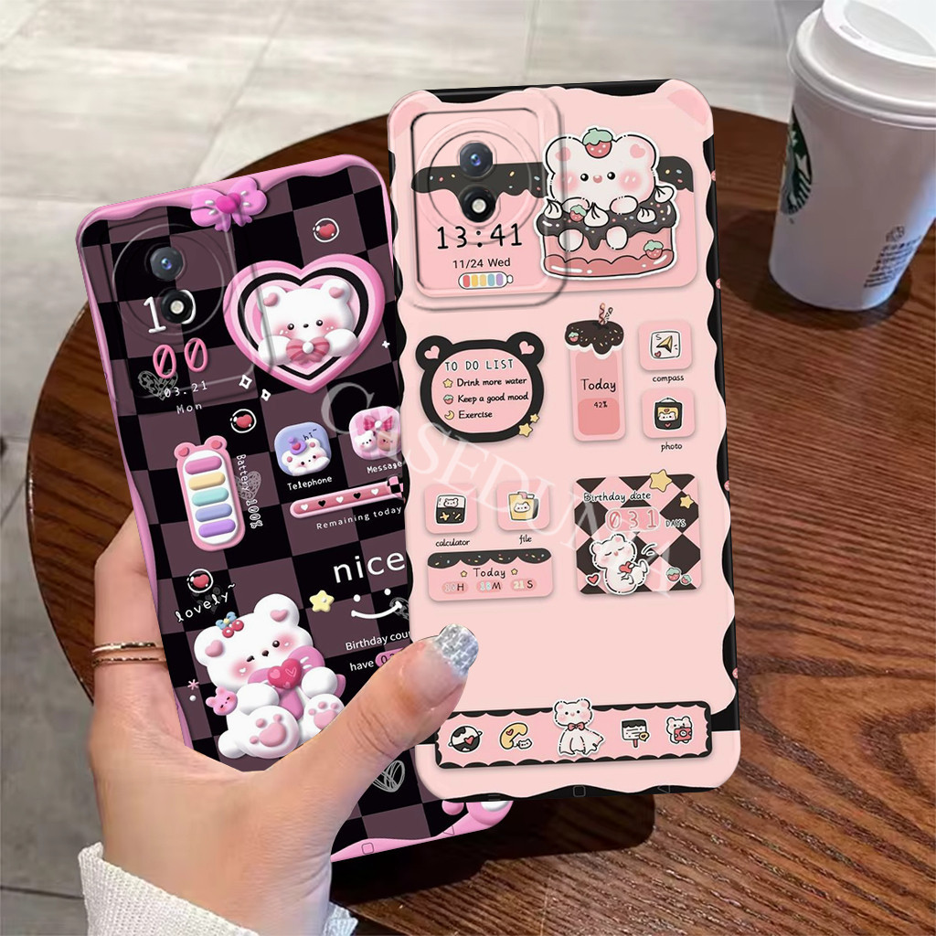 เคส Vivo Y02 Y02t Y15s Y15a Y01 Y01a - Motif R4bit St4rs - Softcase - กันชน - Tpu Protector