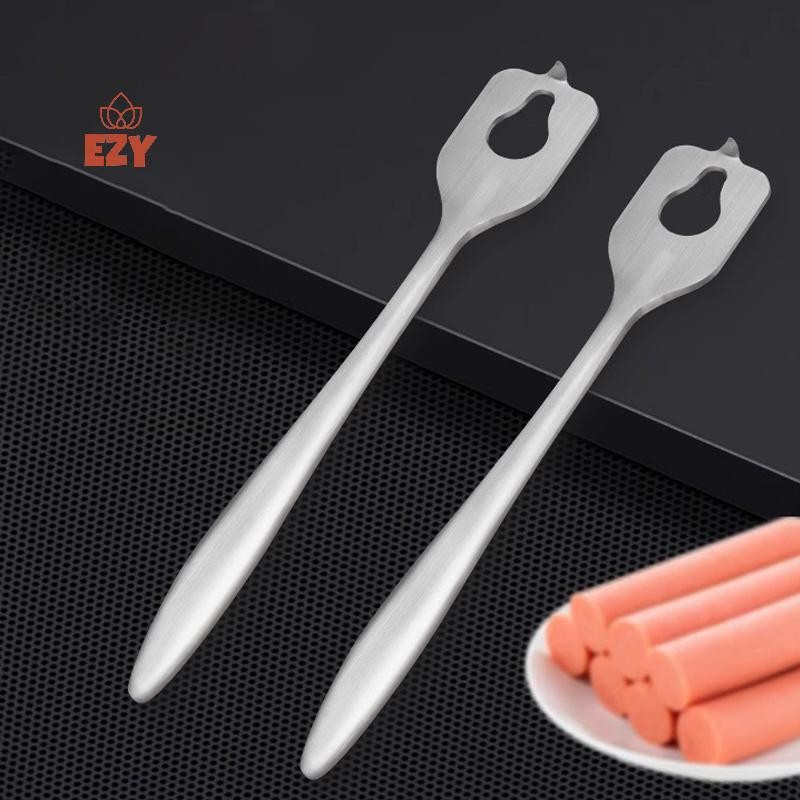 EZY 2/5pcs สแตนเลส Ham ไส้กรอก Peeler ไส้กรอกย่างพิเศษเปิดมีด Home Kitchen Bar ร้านอาหาร Gadget ใหม่