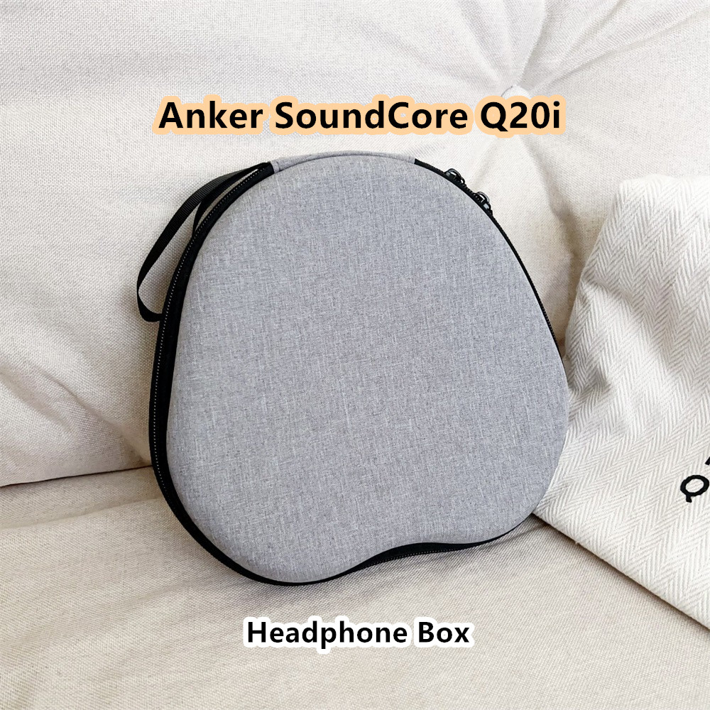 ขายร้อนสําหรับ Anker SoundCore Q20i หูฟัง Hard Case ชุดหูฟังสีดําบริสุทธิ์แผ่นรองหูฟัง EVA ปลอกกล่อง