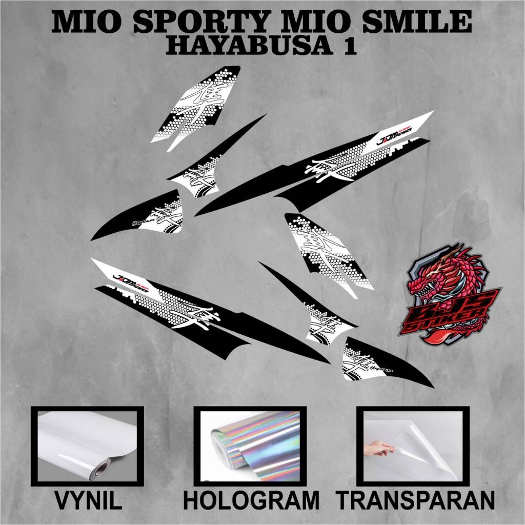 Yamaha Mio Sporty Mio Smile Hayabusa 1 สติ๊กเกอร์ - Mio Sporty Mio Smile Hayabusa 1 Striping Decal