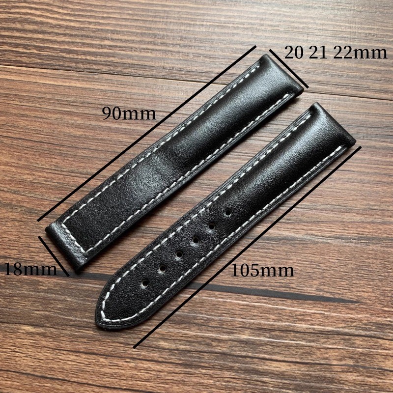 สายนาฬิกาหนังแท้สําหรับ Omega Seamaster 300/150, Speedmaster Moonwatch, De Ville, Heritage Series – 20mm 21mm 22mm – สายรัดทดแทนระดับพรีเมียม - รูปที่ 2