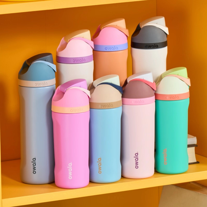 ขวดน้ํา Owala FreeSip 16oz - สแตนเลสกันรั่วพร้อมหลอด