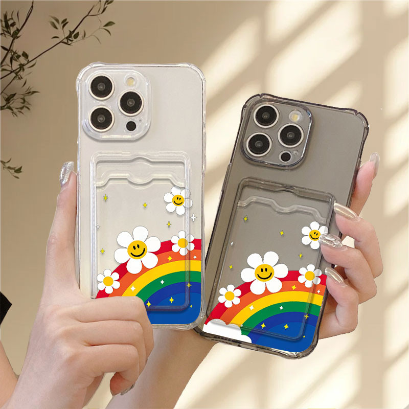 วัสดุซิลิโคนกรณีทํา Rainbow Daisy ดอกไม้สําหรับ Realme หมายเหตุ 60 60x 50 Narzo 10 N61 N63 N53 50A 5