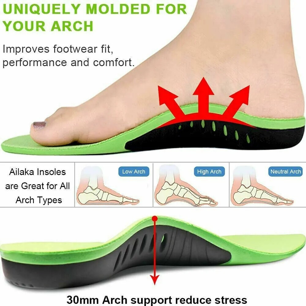 1 คู่ Orthotic รองเท้าแทรกสําหรับ Plantar Fasciitis Gel Comfort Insoles พร้อม Arch Support