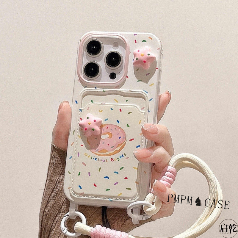 สีสัน Donut Star สายคล้องคอกรณี Hp Xiaomi C85 15 14 14T 12T 13T Pro C65 C75 X5 X6 M5S M3 M4 M4 11 12