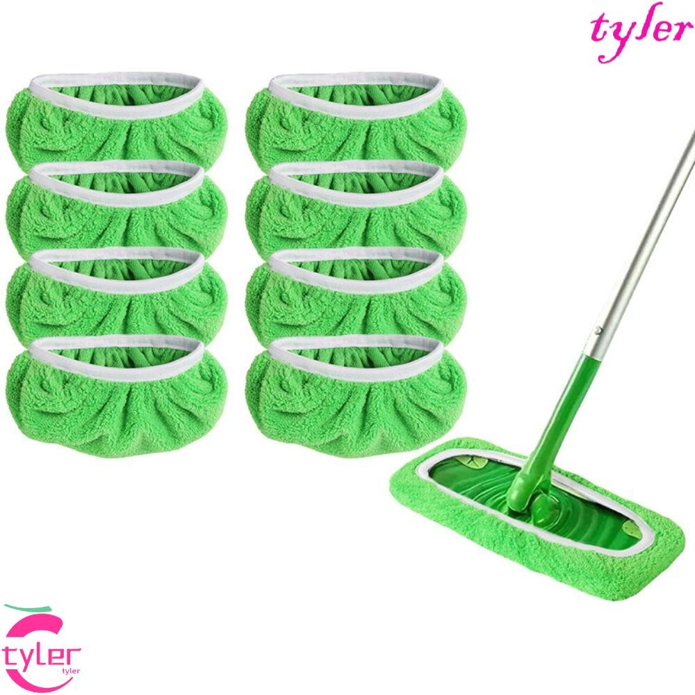TYLER 6 ชิ้นผ้าไมโครไฟเบอร์ Mop,ไม่มีการส่องReusable Swifferเปลี่ยนผ้าม็อบ,ทําความสะอาดง่ายนุ่มดูดซับหนา Mopเปลี่ยนผ้าSwiffer Sweeper