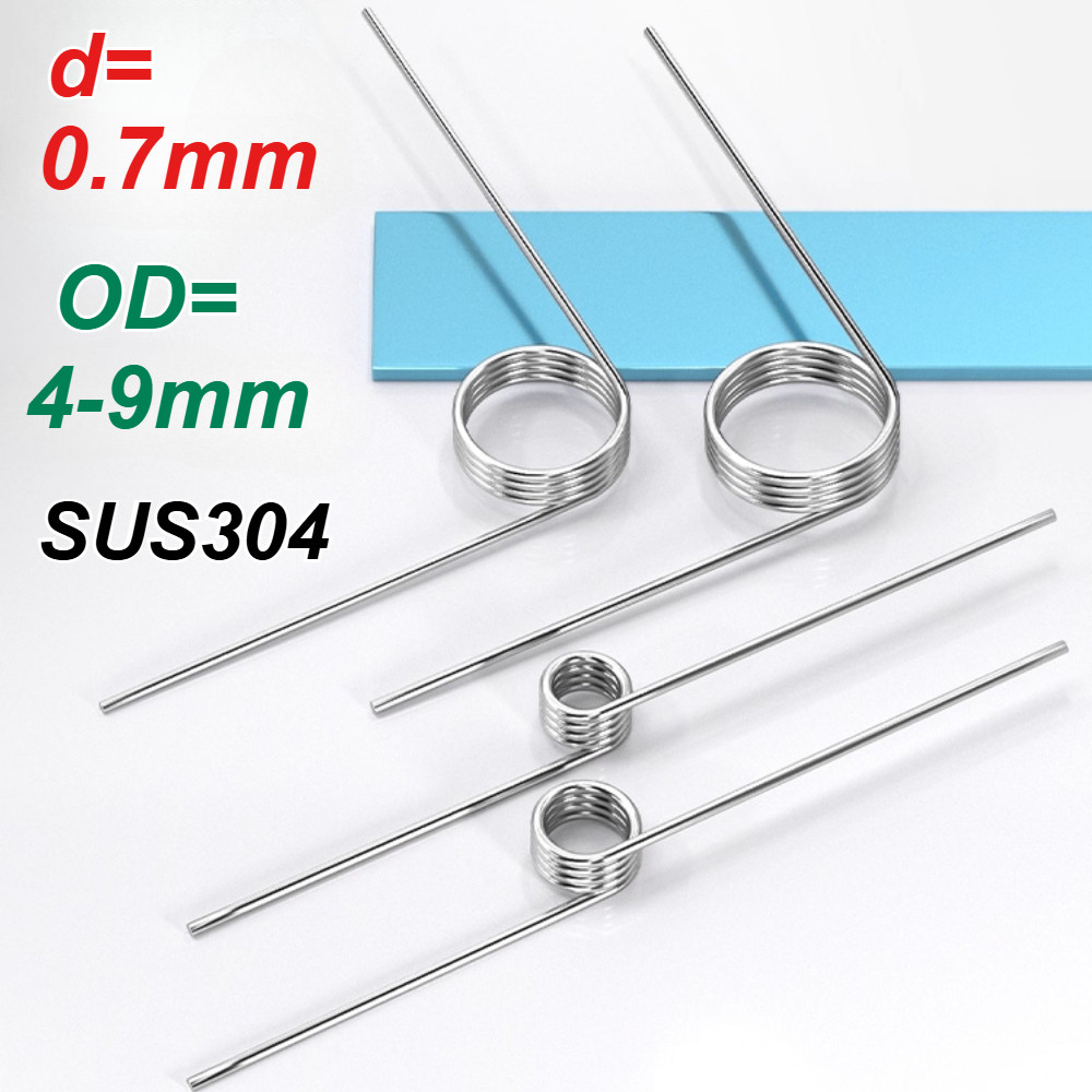 Sus304 d0.7mm OD4/4.5/5/5.5/6/7/8/9mm V-shaped spiral torsion spring angle 60/90/120/180 องศา(MX-PH)