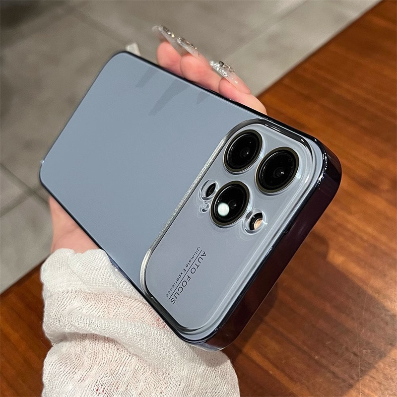 เคสโทรศัพท์หรูหราเข้ากันได้สําหรับ iphone16 15 14 13 12 11promax 15pro 16pro 13pro 11 PLUS กันกระแทกพร้อมเลนส์ฟิล์มป้องกันฝาครอบ - ภาพย่อย 5