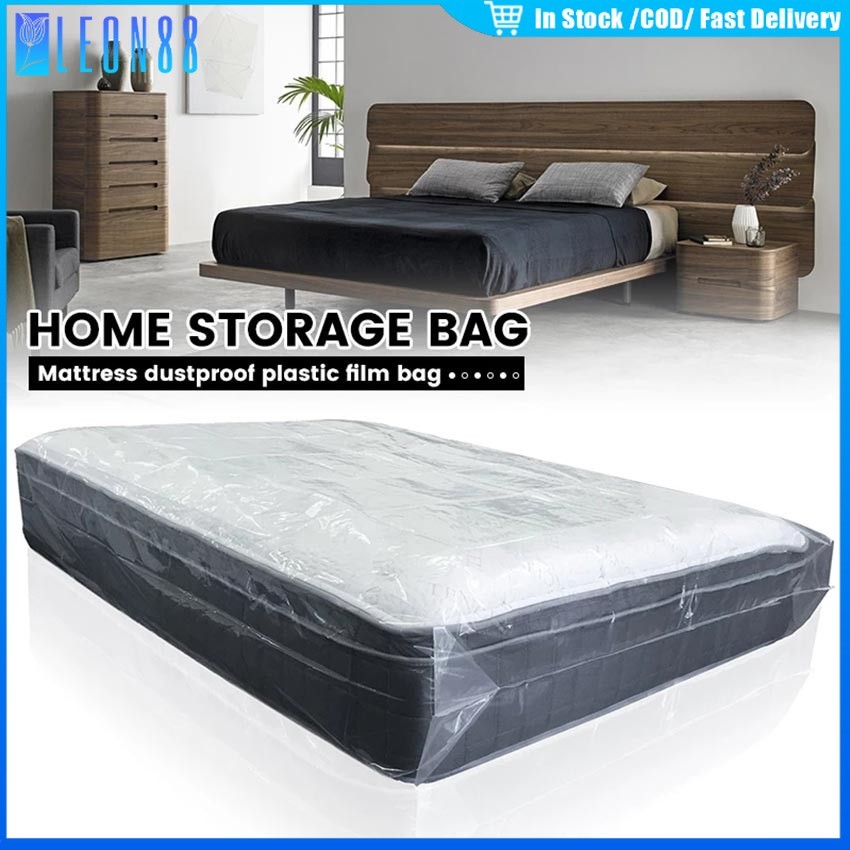 ของมาใหม่！ถุงพลาสติกใสคลุมเตียง3.5/5/6ฟุต ผ้าคลุมเตียง ผ้าปูรองที่นอน กันฝุ่น ไม่มียางรัด
