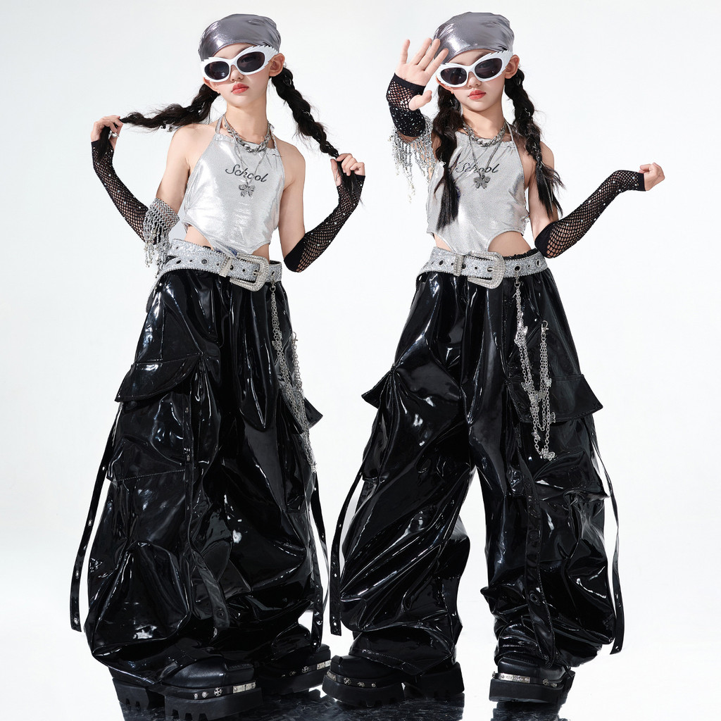 🔥พร้อมส่ง🔥 ชุดเต้นรำเนตรนารี / ฮิปปี้ฮิปสเตอร์ Jazz เด็กน้อยแสดงออก / เสื้อยืดนักกีฬา