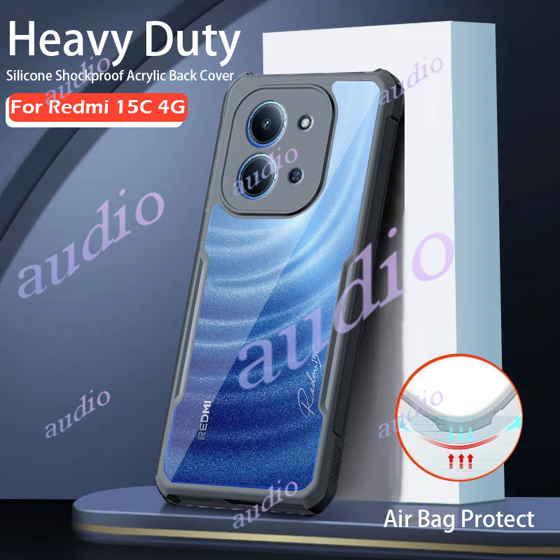 Redmi 15C 4G Anti Dropเกราะโปร่งใสอะคริลิคกันกระแทกเลนส์กล้องสําหรับRedmi 15C Redmi15C 4G 2025 Soft 