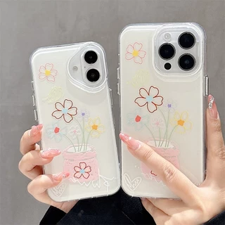 เคสโทรศัพท์ For iPhone 11 13 16 ProMax Case iPhone 13 14 15 ProMax 12 ProMax 13 Pro IMD สีขาว การ์ตูน สัตว์ น่ารัก