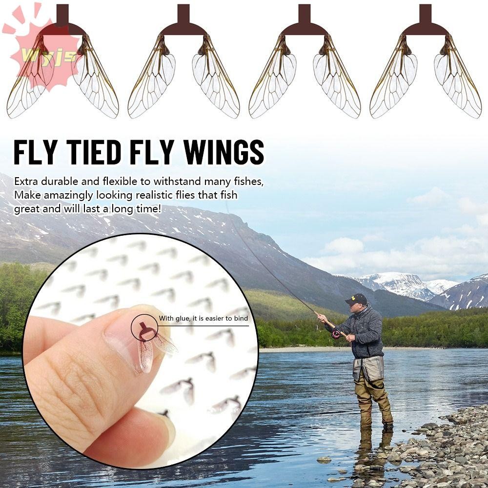 WYJS Fly Fishing Tying Fly Trout Lure Fishing ปีกแมลงทนทาน