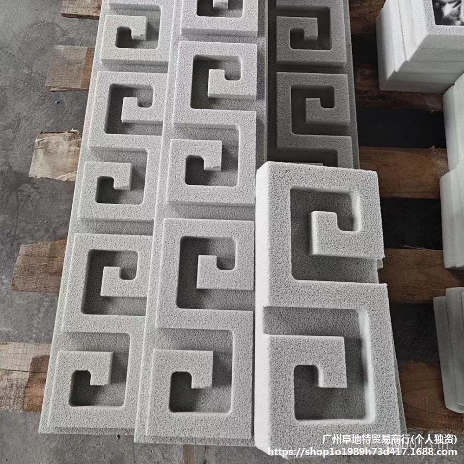 เซรามิคฟองกระดาษสายวิลล่าหน้าต่างปกผมตกแต่งคอลัมน์โรมันผนังภายนอกสไตล์จีนผลิตภัณฑ์สําเร็จรูปนูนดอกไม