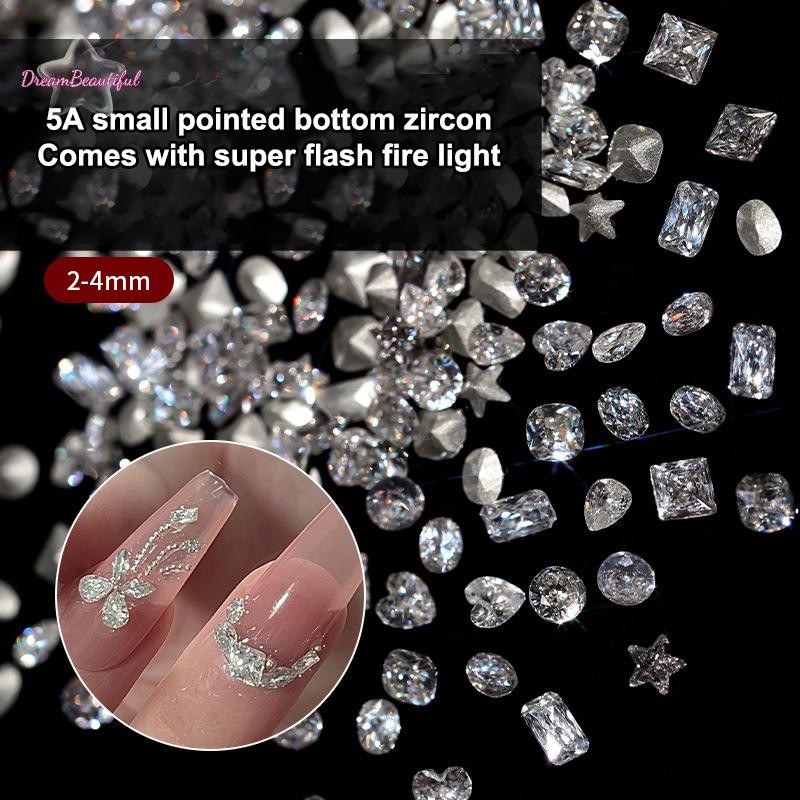 <DBFl-t> 20 ชิ้น Mini Nail Rhinestones Sharp ด้านล่าง 3D แฟลช Horse Eye Nail Art คริสตัลอัญมณีพราวแต่งเล็บตกแต่งเล็บใหม่