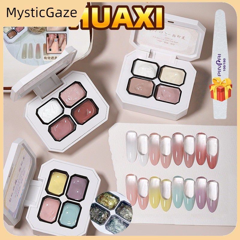 【ลดราคา】 แถมฟรีกาวติดเล็บ HUAXI Paipai กาวติดเล็บ Blush แบบใหม่ ติดทนนาน ให้ความสว่าง ความชุ่มชื้น เงางาม แข็งแรง ติดทนนาน เจลติดเล็บ XEIJAYI 【MysticGaze】
