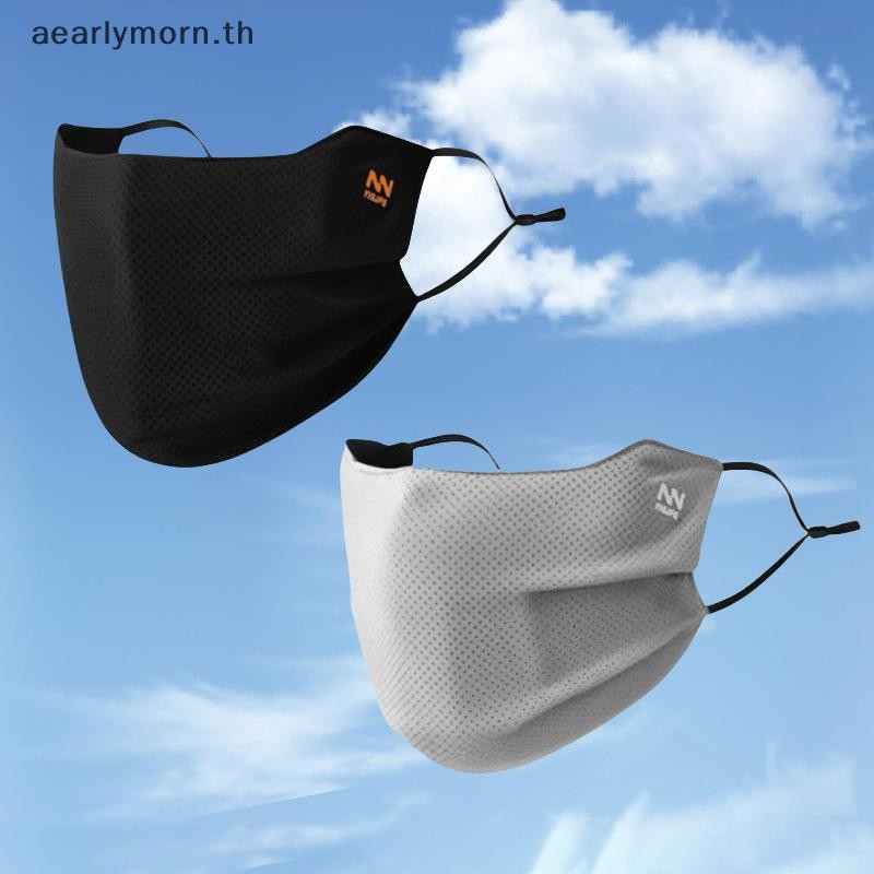 AA Sun Protection Face Mask สําหรับผู้ชายนํากลับมาใช้ใหม่ Breathable UV Face สีทึบล้างทําความสะอาดได้ Face Mask ฤดูร้อนขี่จักรยาน Face Mask TH