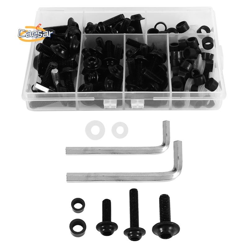 caesarA8158PCS Universal รถจักรยานยนต์ Fairing สกรูถั่วชุด Moto Body Work Bolts สกรูสําหรับ YZF R1 R