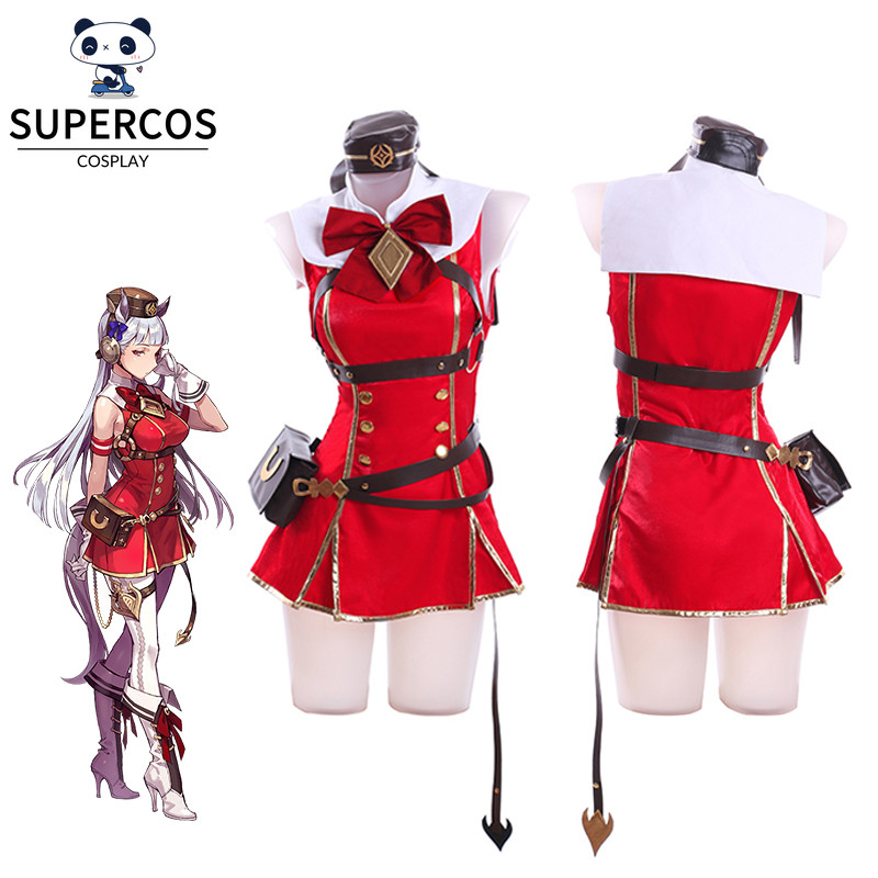 Uma musume Pretty Derby Gold Ship คอสเพลย์ชุดสีแดงเครื่องแต่งกายชุดเหตุการณ์พรรค Con เครื่องแต่งกาย