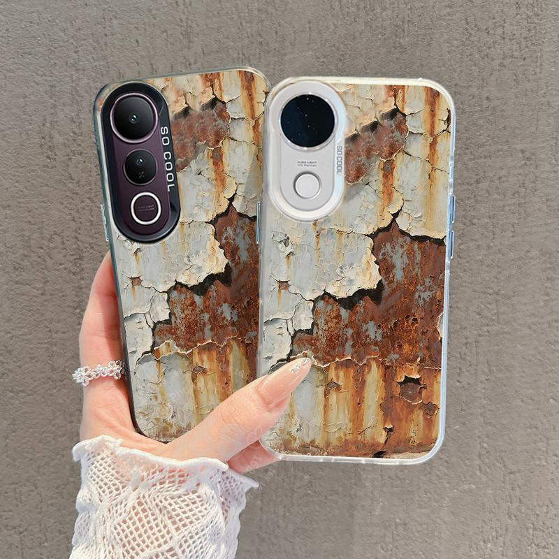 เคส Vivo V50 V40 เคส Vivo V50 Lite V40 Pro Case เคสแบบเก่าสนิมเฟอร์รูจินซูเย็นตลกกันกระแทกเคสเรียบง่ายส่วนบุคคลด้านยากเคสโทรศัพท์