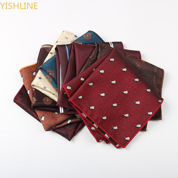 Jacquard Pocket Square Floral Chest Towel ผ้าเช็ดหน้าเจ้าบ่าว ผ้าเช็ดหน้าผู้ชาย Hanky