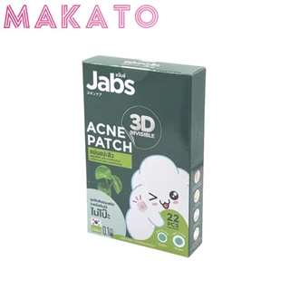 Jabs แผ่นแปะสิว 3D อินวิซิเบิล ที่ติดสิว แผ่นติดสิว สำหรับแปะสิว แจ้บ แบบซองกับแบบกล่อง 22 ชิ้น