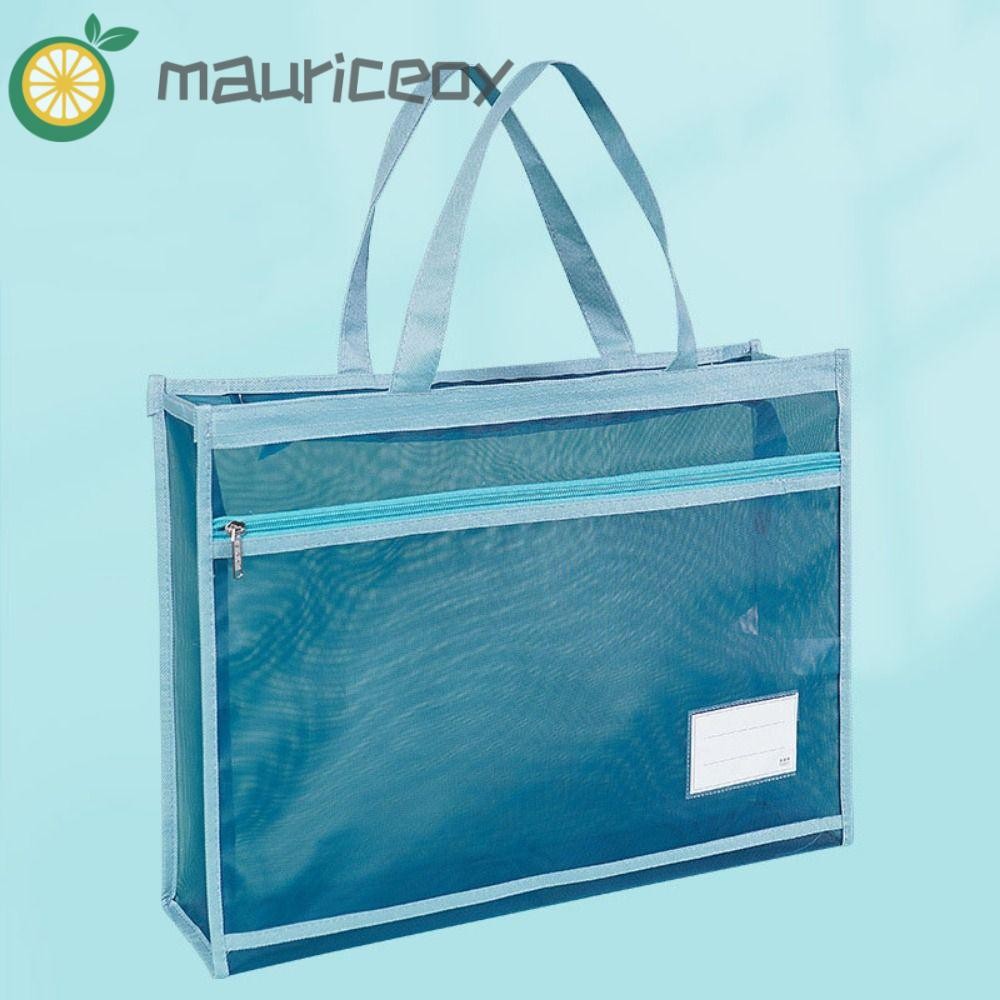 MAURICEOYA กระเป๋าซิป, A3 Creative Document Book Bag,ผ้าใบน้ําหนักเบาขนาดใหญ่ความจุกันน้ํา Multi-lay