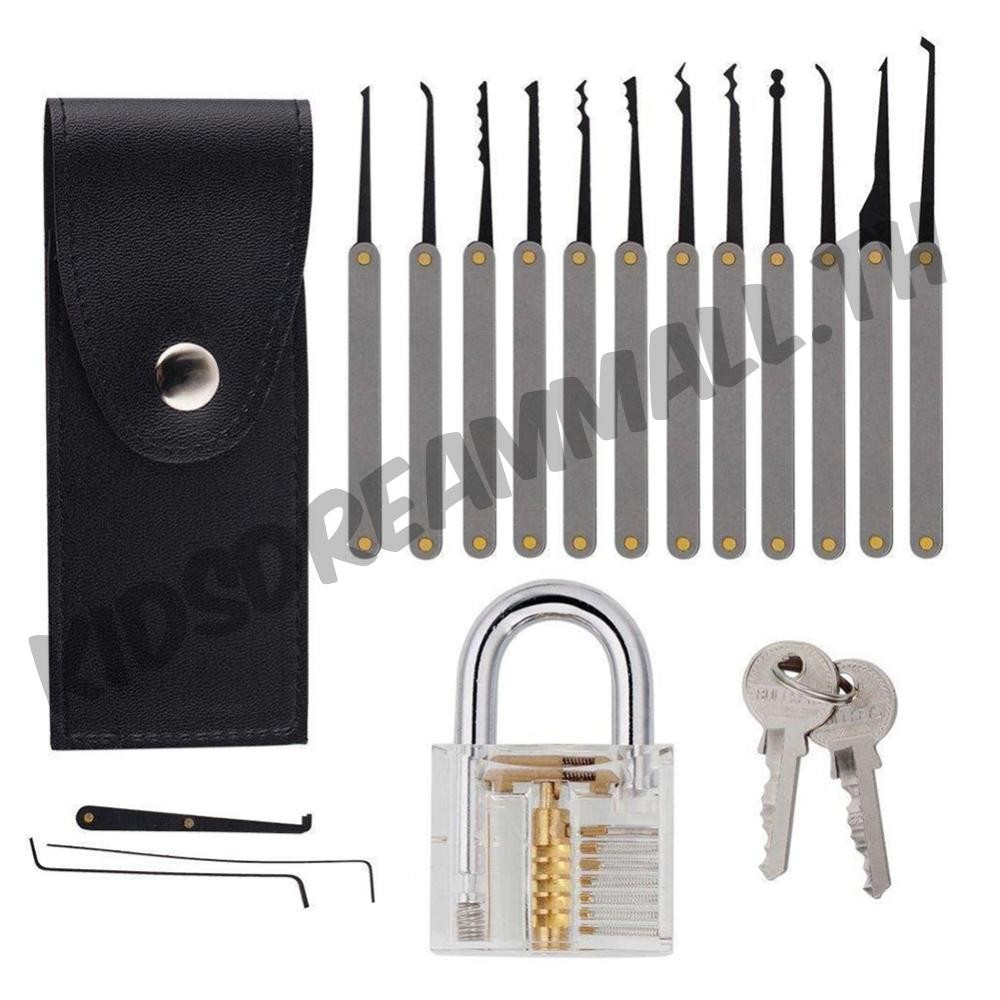 17 ชิ้น Professional Lock Pick Set มัลติฟังก์ชั่นไม่มีล็อคปลดล็อค Extractor Pick Key ชุดเครื่องมือสํ