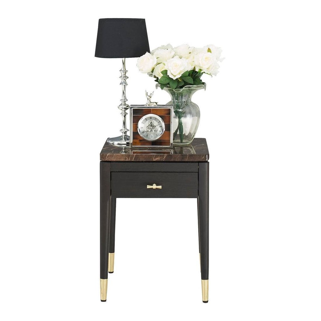 SB Design Square ตู้ข้างเตียง รุ่น Michala สีไม้เข้ม (40x40x57 ซม.)  แบรนด์ SB CASA