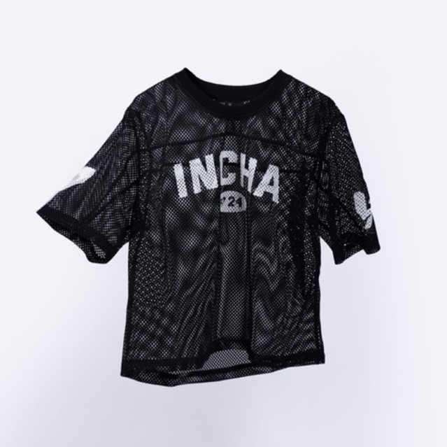 Inma- jersey boxy retro mesh edgy