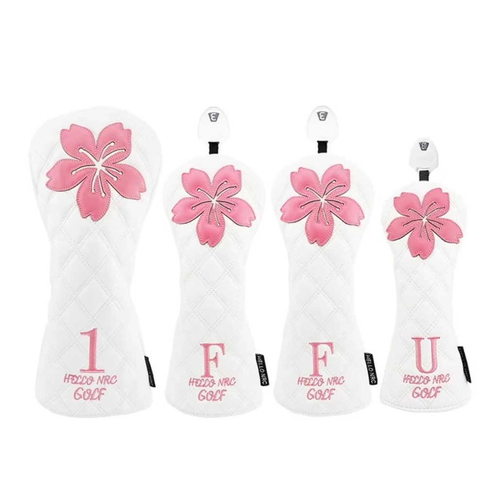 SOLARFLUX Golf Club Protector, นุ่มและทนทานกันน้ํา Golf Head Cover, หญิงสาว PU หนังดอกไม้สีชมพู Sakura รูปแบบไม้ Headcover Driver Fairway ราคา ถูกที่สุด ดีลบีเคเค แกลเลอรีภาพที่ 9