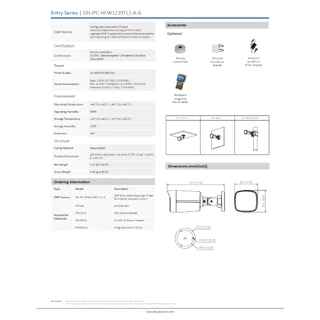DAHUA กล้องวงจรปิด PoE 2MP มีไมค์ในตัว Smart Dual Light รุ่น IPC-HFW1239TL1-A-IL - แบบเลือกซื้อ