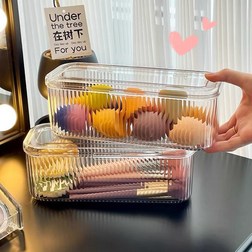 กล่องใส่ของอะคริลิคใสสี่เหลี่ยม โปร่งใส กันฝุ่น เก็บจิวเวลรี่ กล่องเก็บแปรงแต่งหน้า Onesuper