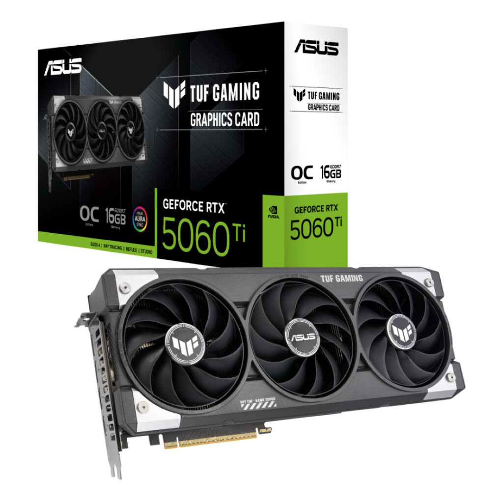 ASUS TUF Gaming GeForce RTX 5060 Ti 16GB GDDR7 OC Edition (TUF-RTX5060TI-O16G GAMING)