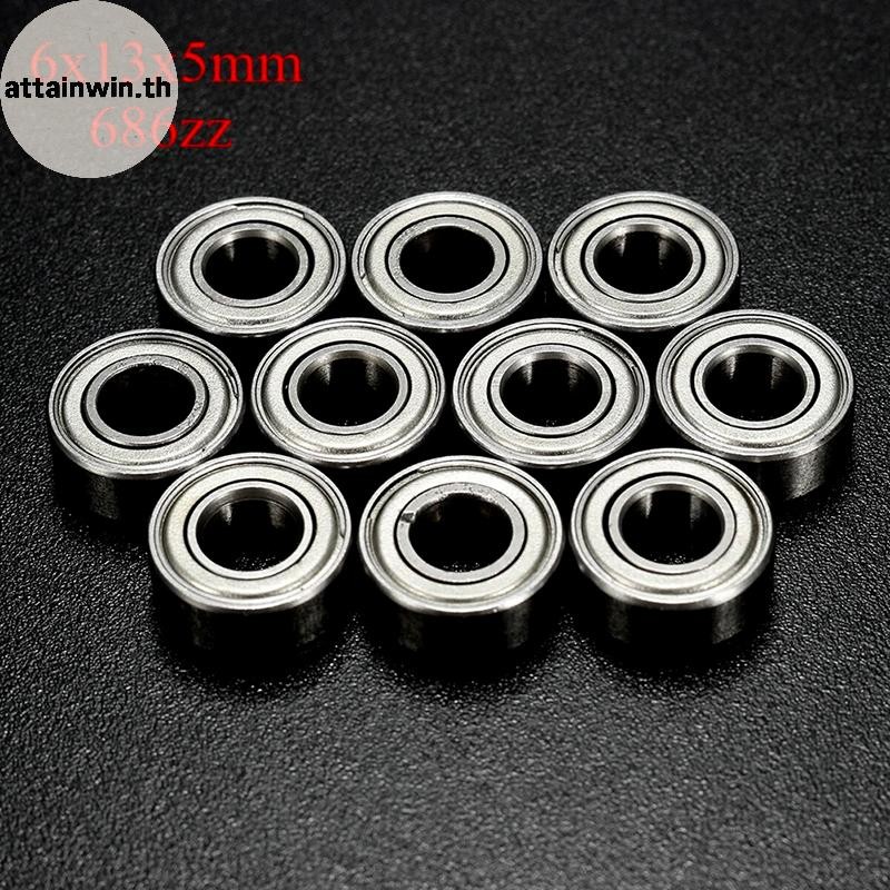Attainwin 10 PC 686ZZ 6x13x5 มม.แบริ่งขนาดเล็ก 6*13*5 มม.แบริ่งโล่โลหะ th