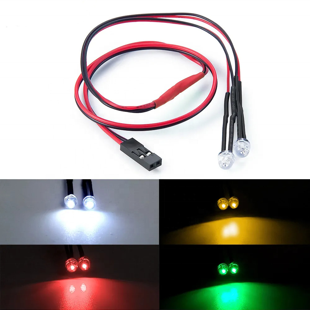 อัพเกรดโคมไฟหลังคาสปอตไลท์ LED สว่าง – สีขาว/สีแดง/สีเหลือง/สีเขียวสําหรับ Axial 90046 1/10 RC Crawler อะไหล่อุปกรณ์เสริม