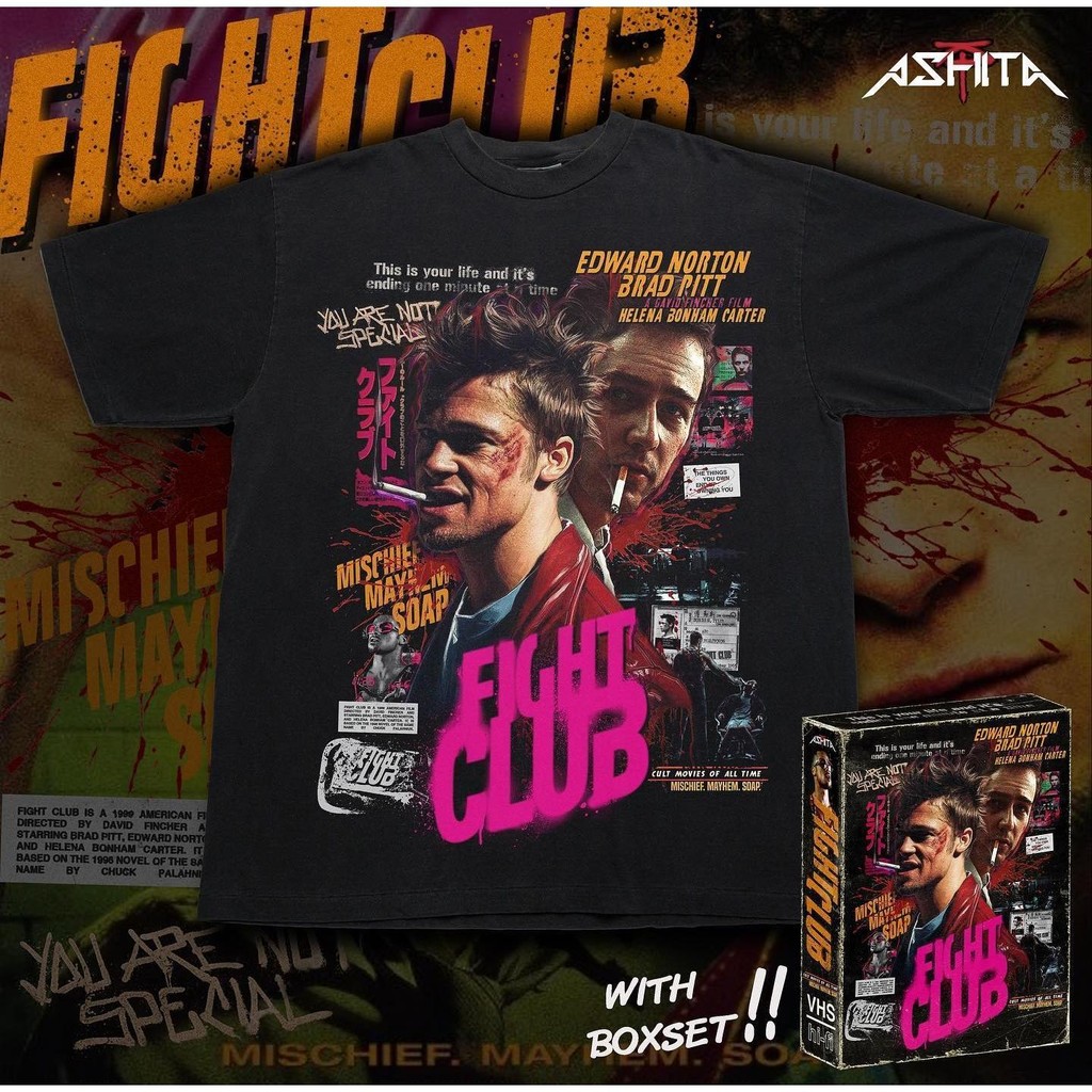 T-SHIRT DARK FIGHT CLUB S-3XL