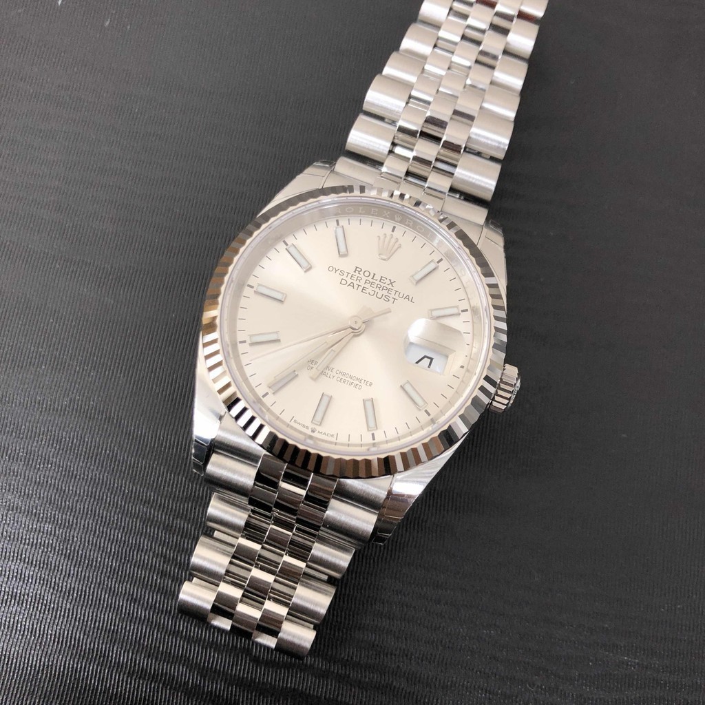 Rolex Rolex Rolex Rolex Rimple Diary 36mm Stainless Steel Silver Surface Mechanical Watch 126234